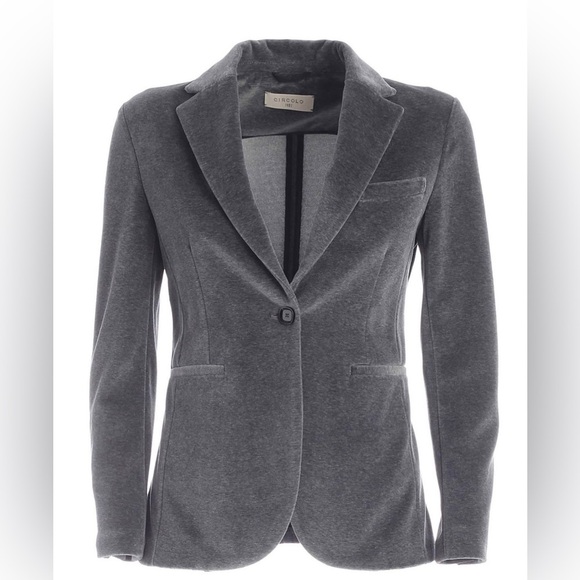 Circolo 1901 Gray Velvet Blazer sz 6 Italian 38 Small - Picture 1 of 10